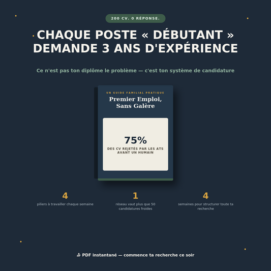 Premier Emploi, Sans Galère — Le Système en 4 Étapes