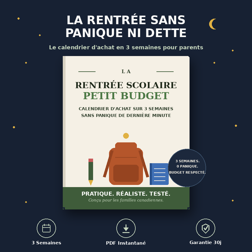 Rentrée Scolaire, Petit Budget