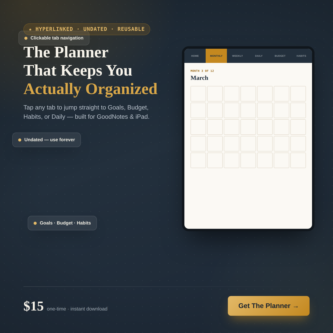 The undated everyday planner