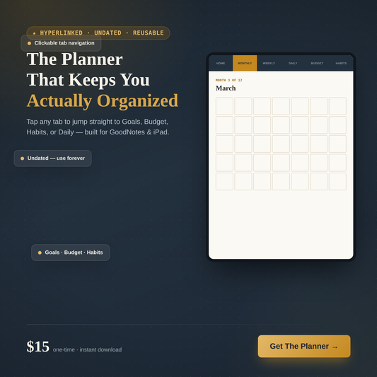 The undated everyday planner